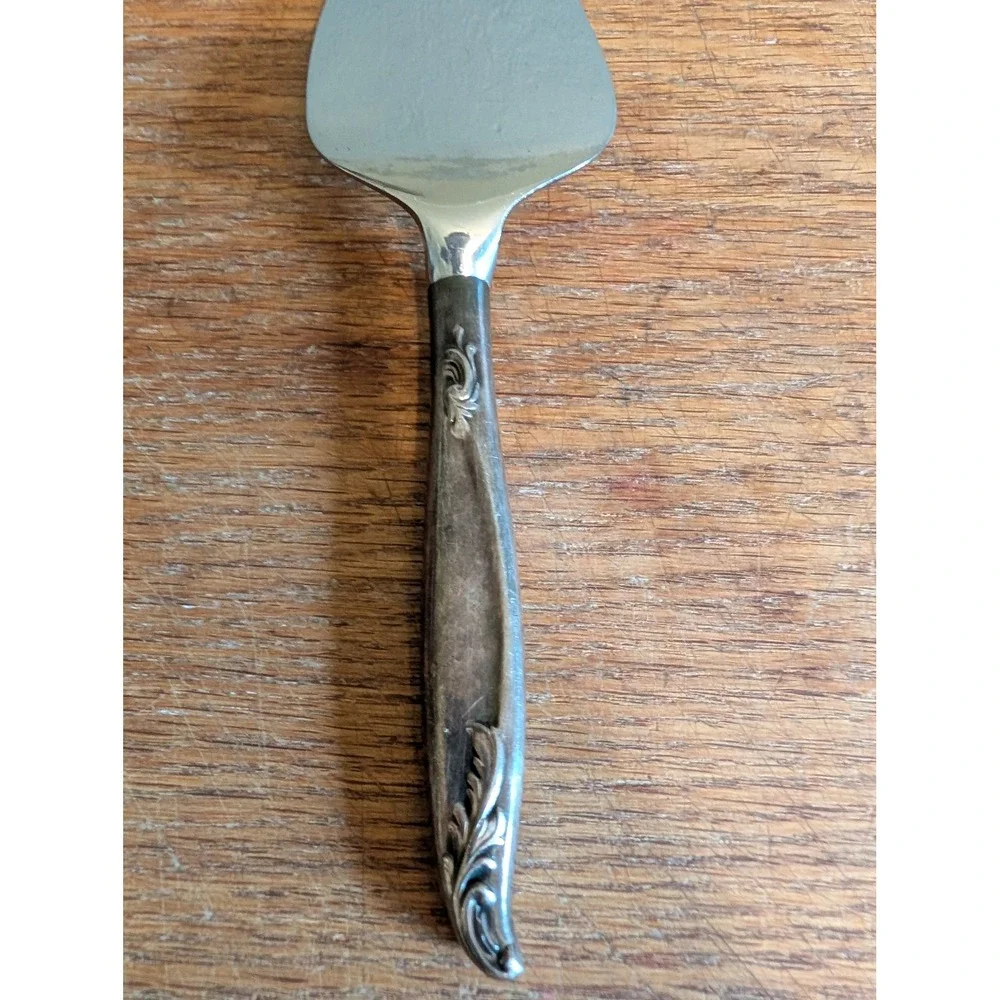 Vintage Ornate Scroll Handle Pie Cake Server Stainless Steel Blade 10 Inch